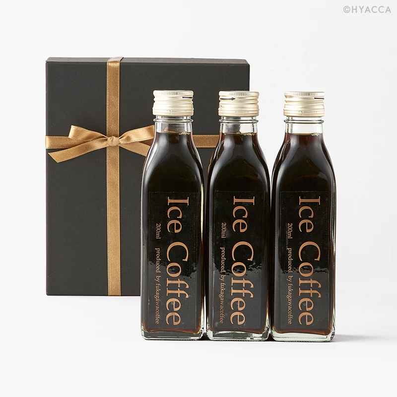 贈るシーンで選ぶ アイスコーヒー3本入り 深川珈琲 Hyacca