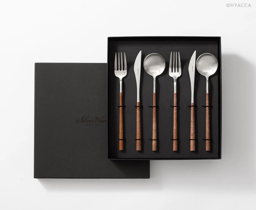 贈るシーンで選ぶ Pola Marble 6本ディナーセット キャラメルブラウン ベロイノックス Hyacca