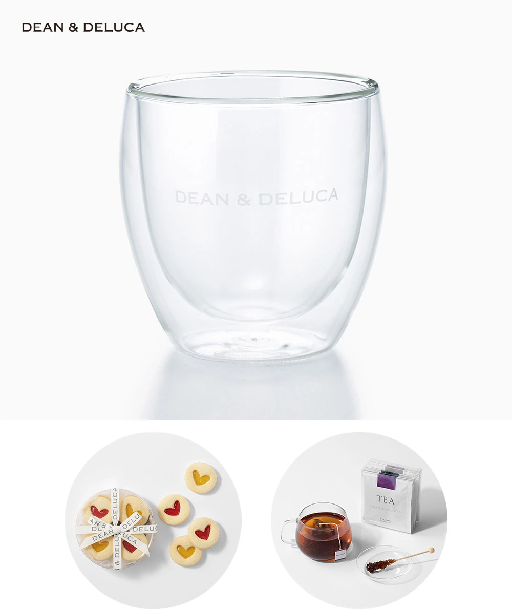 ダブルウォールグラス+焼き菓子+コーヒー or 紅茶［ディーン＆デルーカ］ 紅茶 