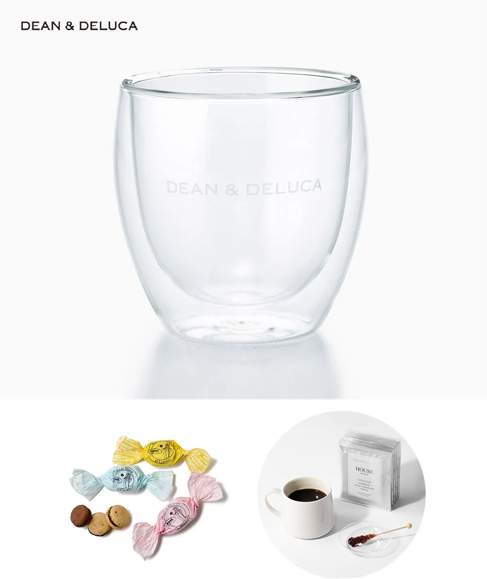 ダブルウォールグラス+チョコサンドクッキー+コーヒー or 紅茶［ディーン＆デルーカ］ コーヒー 