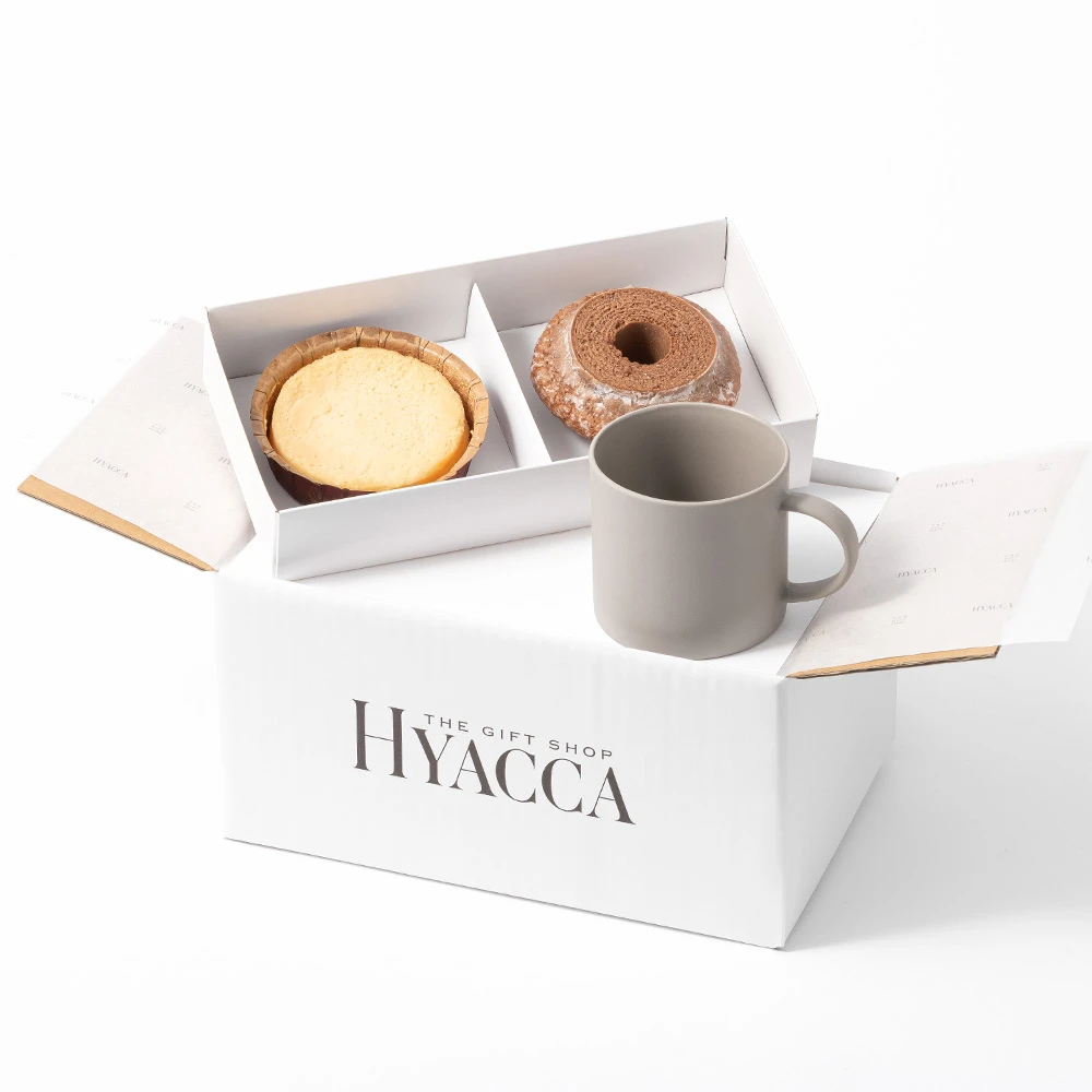 MOHEIM マグカップ/全3カラー［モヘイム］+バームクーヘン＆チーズケーキ						 グレー 