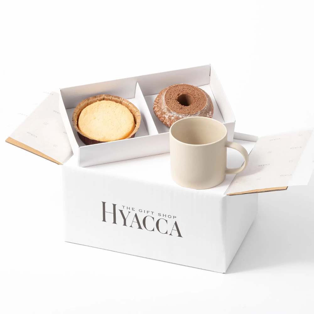 MOHEIM マグカップ/全3カラー［モヘイム］+バームクーヘン＆チーズケーキ						 サンドホワイト 