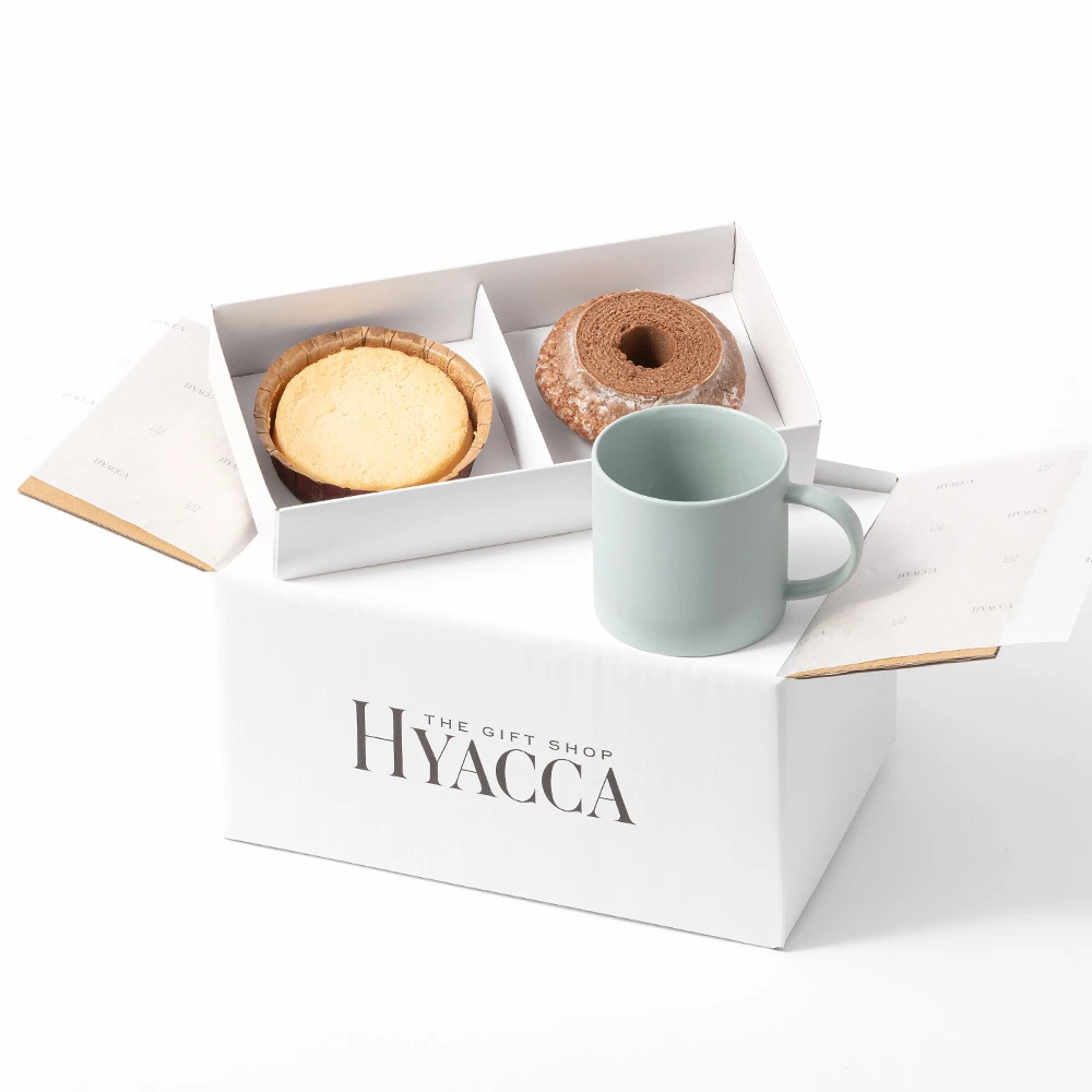 MOHEIM マグカップ/全3カラー［モヘイム］+バームクーヘン＆チーズケーキ						 ライトブルー 