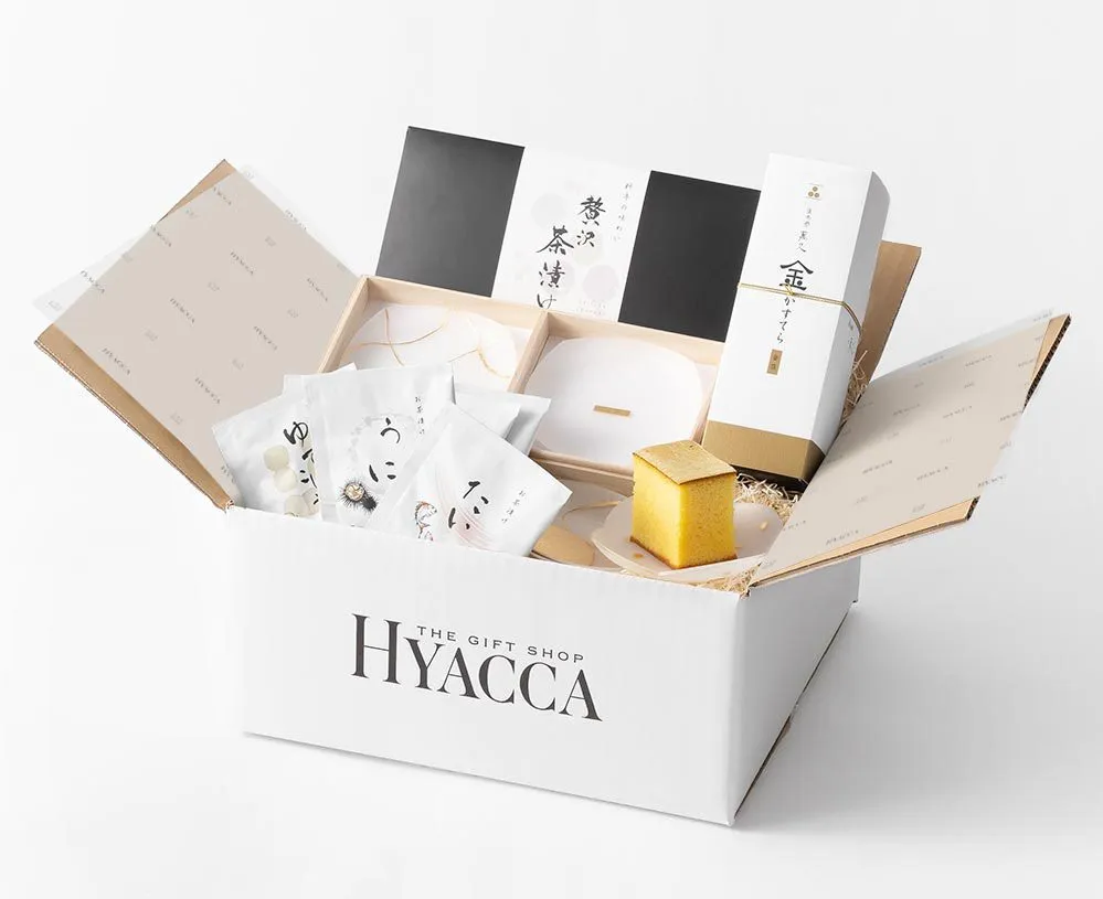 箔 豆皿/い/4枚セット［トウメイ］+カステラ+お茶漬け