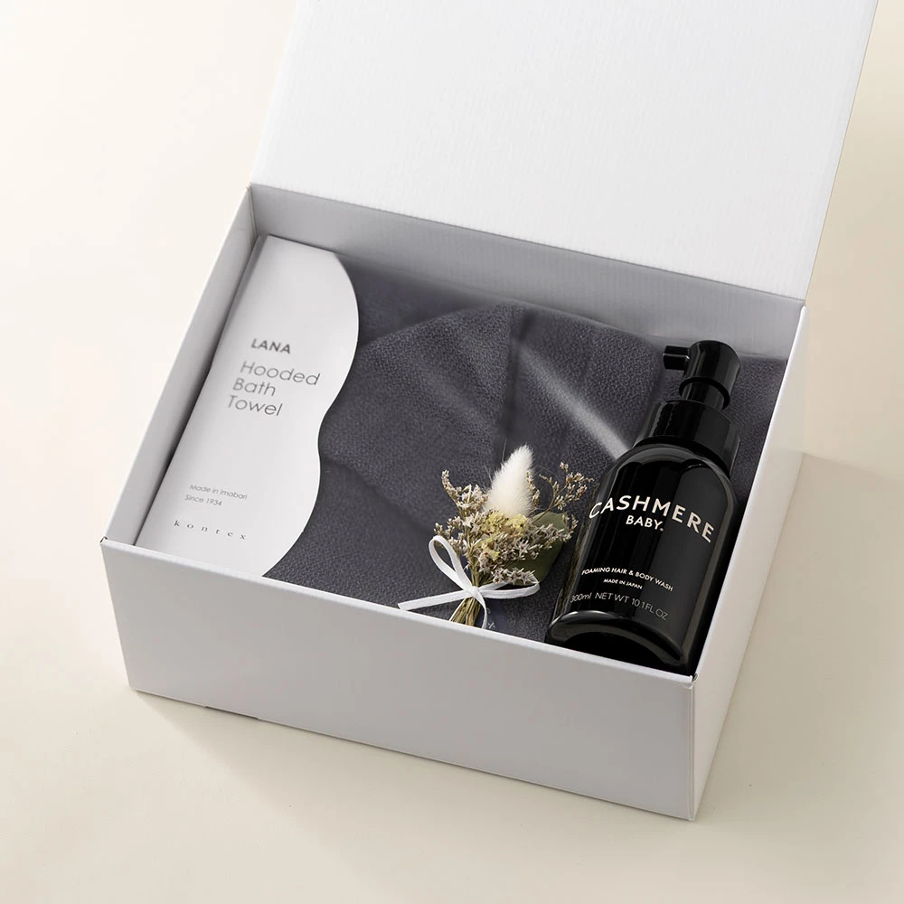 BABY BATH BOX / BABY SOAP+HOODED TOWEL 12