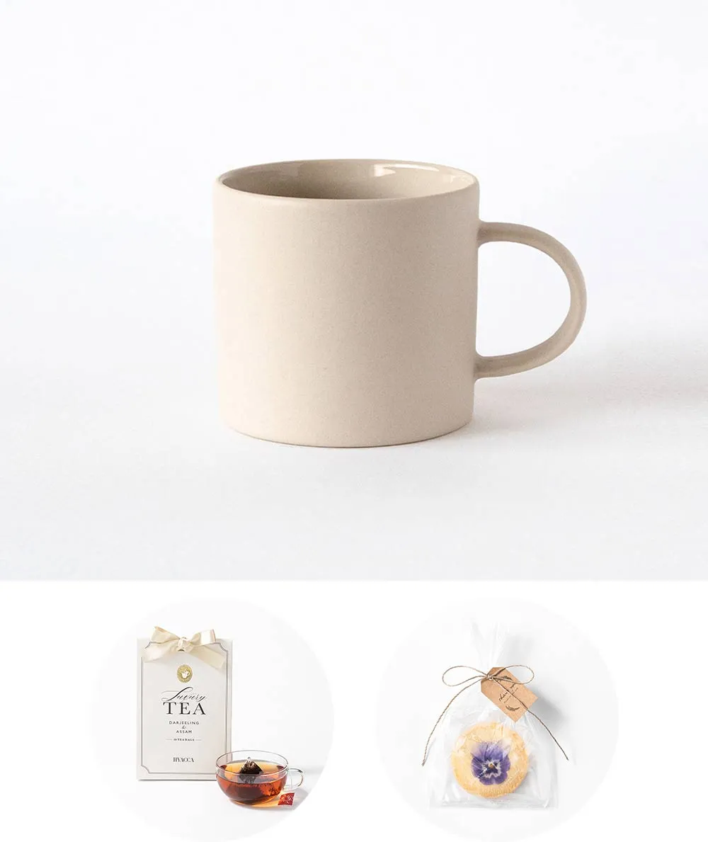 マグカップ［モヘイム］+紅茶+クッキー /  ホワイト