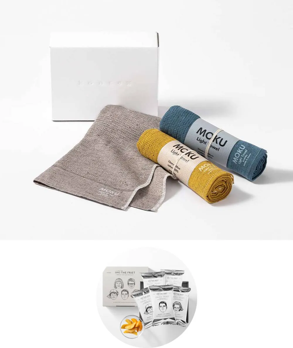 MOKU フェイスタオル 3枚セット / 全3カラー［コンテックス］+ドライフリット ギフトボックスミニ5個［アンドザフリット］ 1