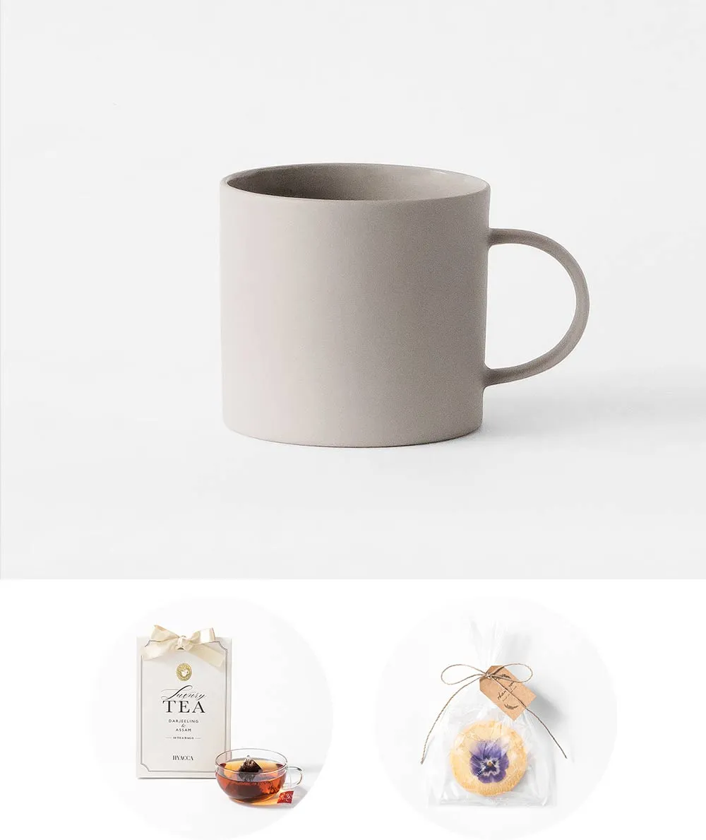 マグカップ［モヘイム］+紅茶+クッキー /  グレー