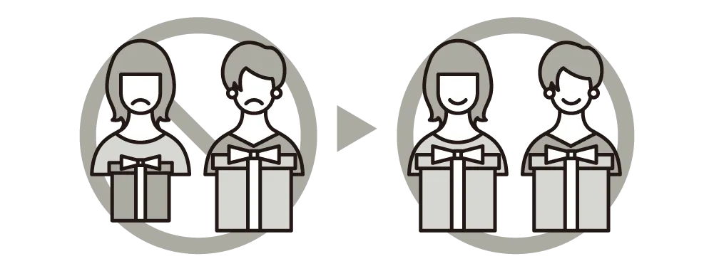 引き出物を当日お渡しする場合