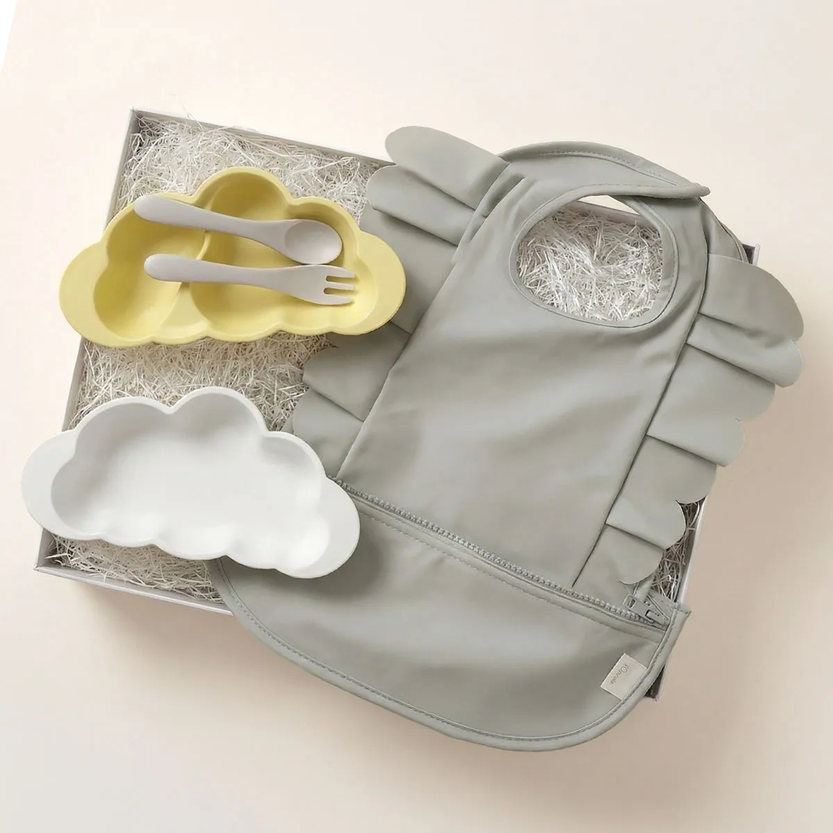 BIB＆TABLE WARE BOX / mamamanma / フリルグレー［ディモワ］
