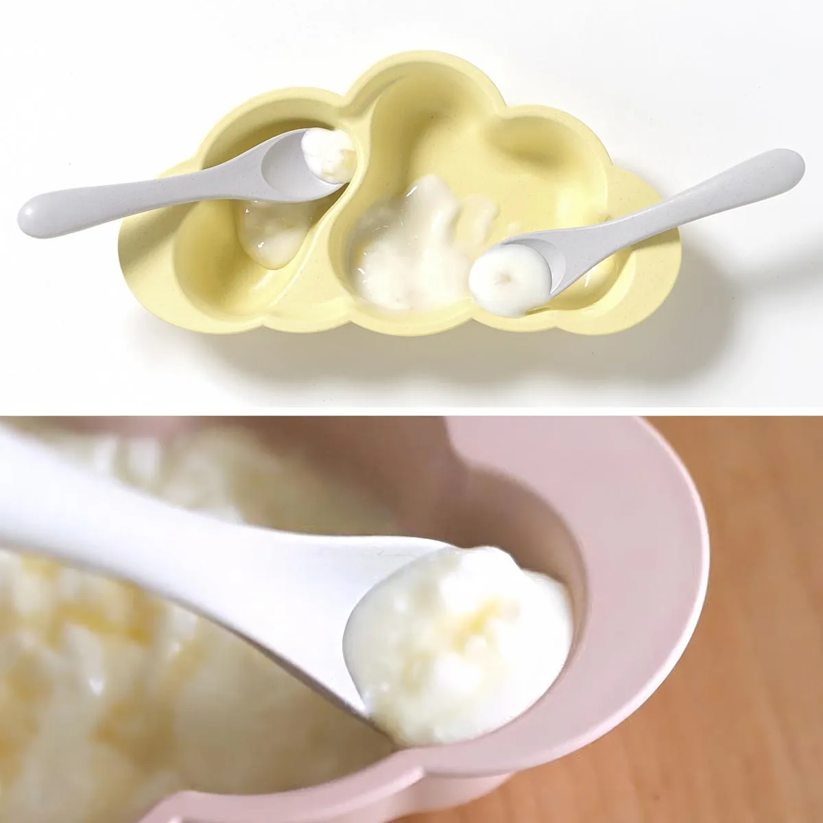 BIB＆TABLE WARE BOX / mamamanma / フリルグレー［ディモワ］