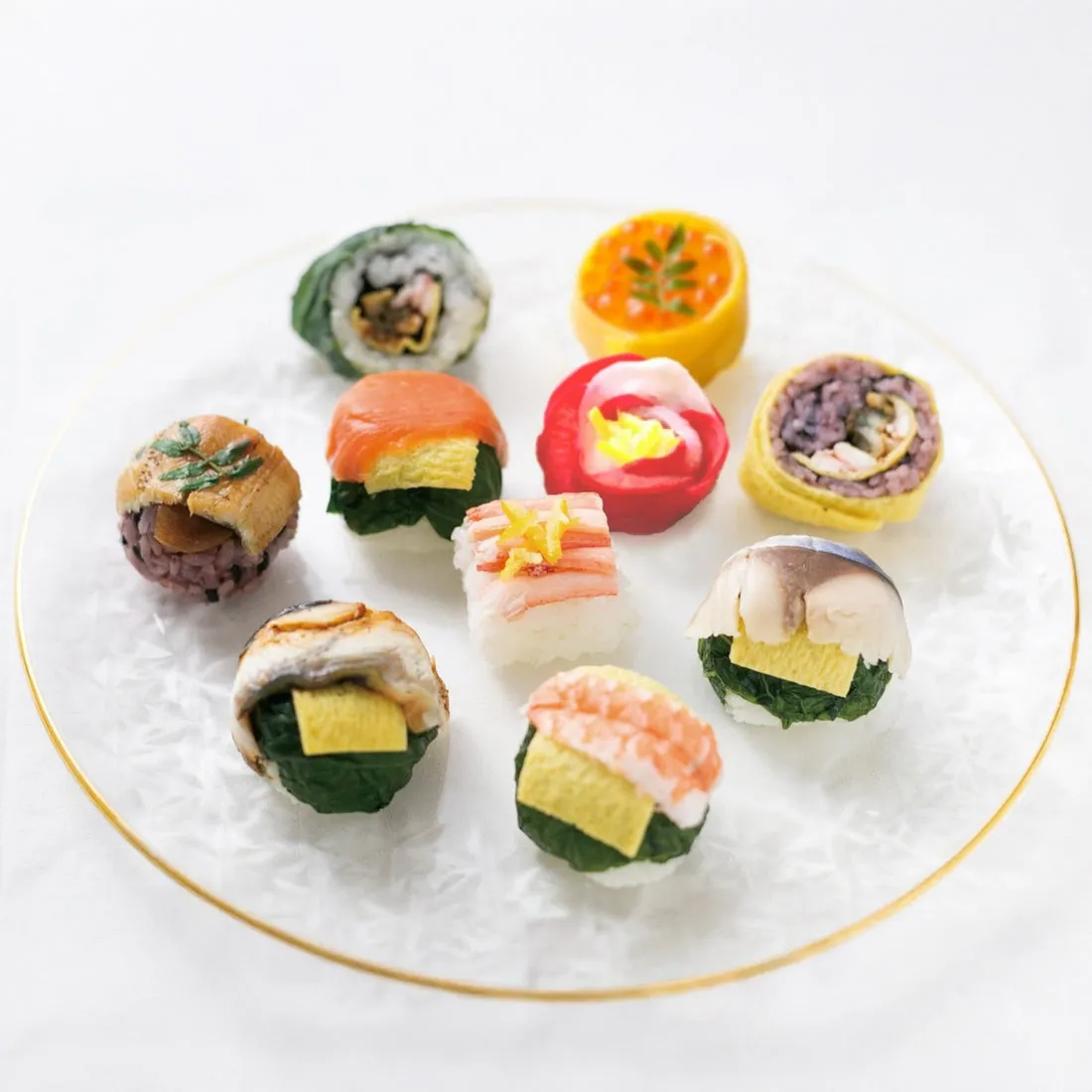 うるわし手鞠わさび葉寿し15個