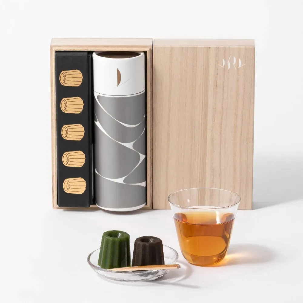 カヌレ羊羹＆お茶セット［井上茶寮］