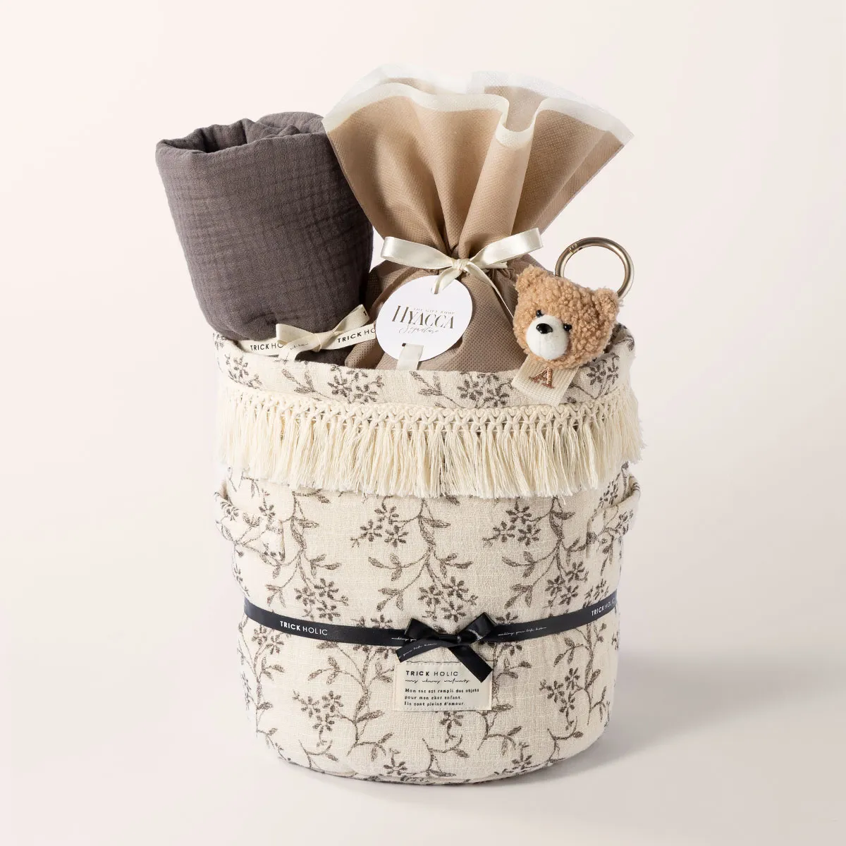 BABY DIAPER BAG / ヴィンテージフラワー / チャコール［トリックホリック］ A