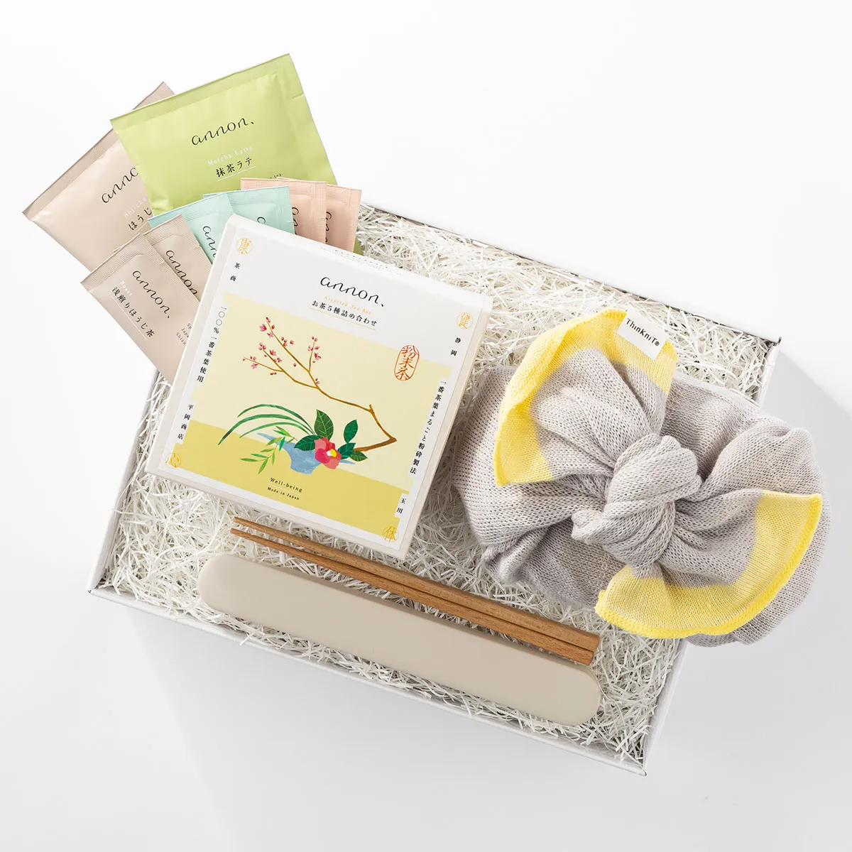 LUNCH TIME BOX / お弁当セット+つつみ+お茶アソート /  イエロー