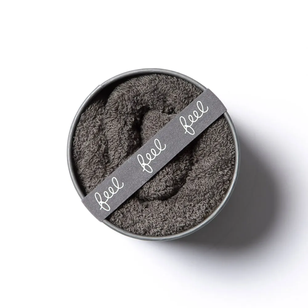 feel フェイスタオル 2枚セット / ムーングレージュ＆チャコール［育てるタオル］ 11