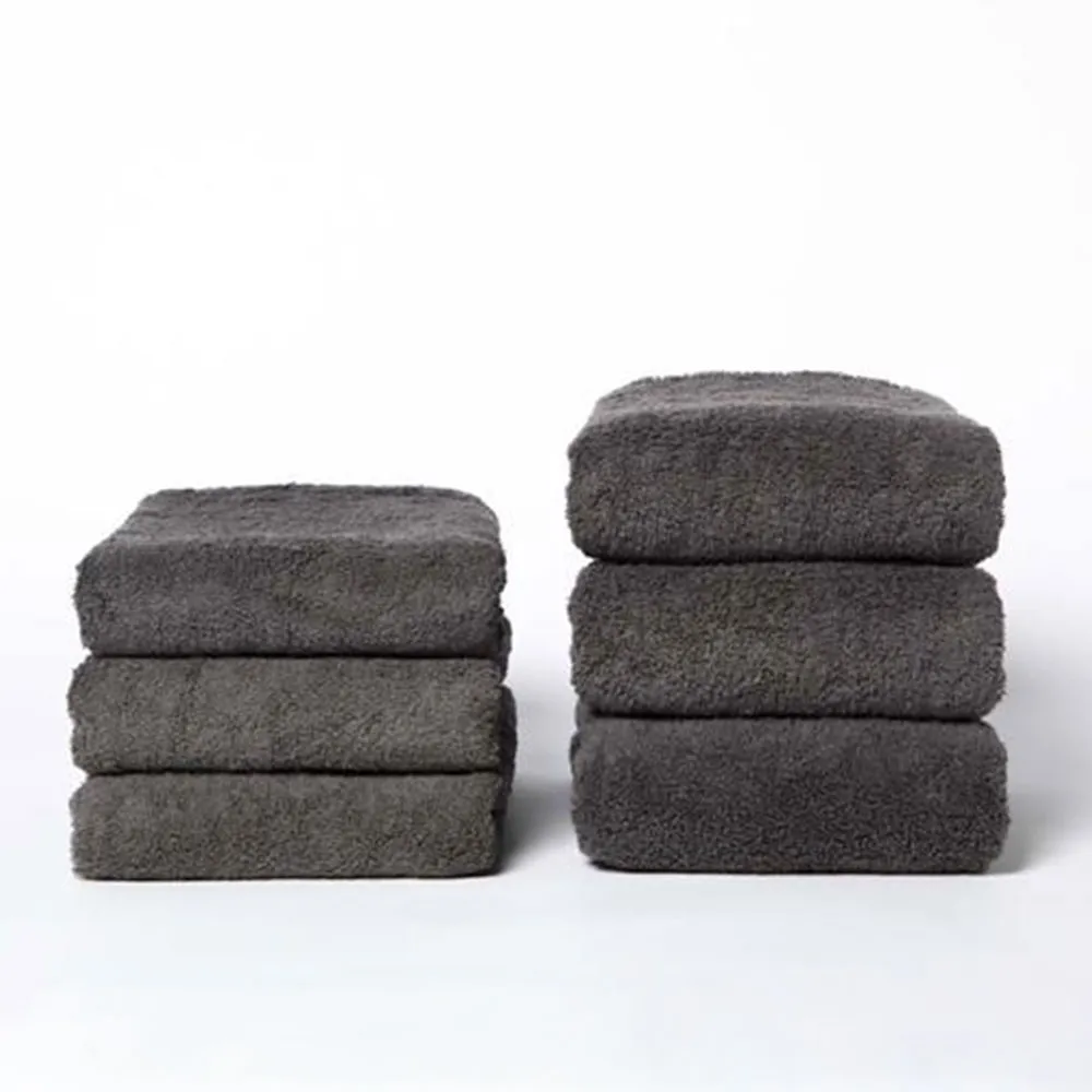 feel フェイスタオル 2枚セット / ムーングレージュ＆チャコール［育てるタオル］ 3