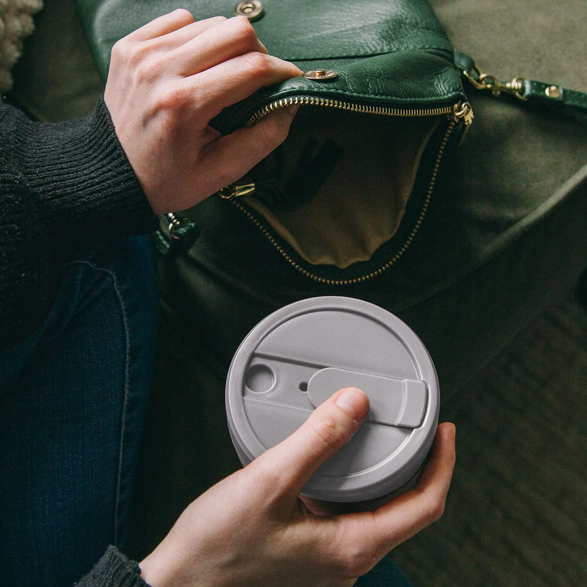 CAFE TO GO BOX / 折りたたみタンブラー+バッグ / アイボリー 3