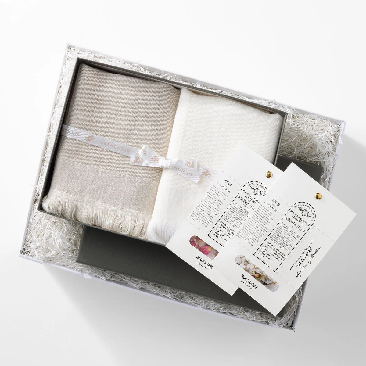BATH TIME BOX / BALLON アロマバスソルト 2種+フェイスタオル2枚 2