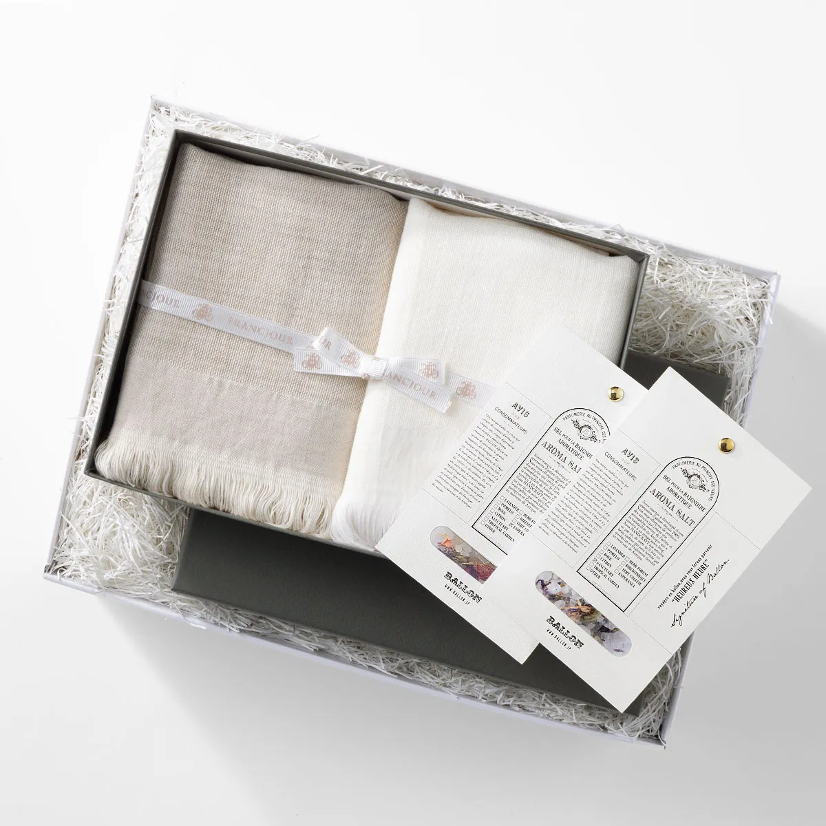 BATH TIME BOX / BALLON アロマバスソルト 2種+フェイスタオル2枚 3