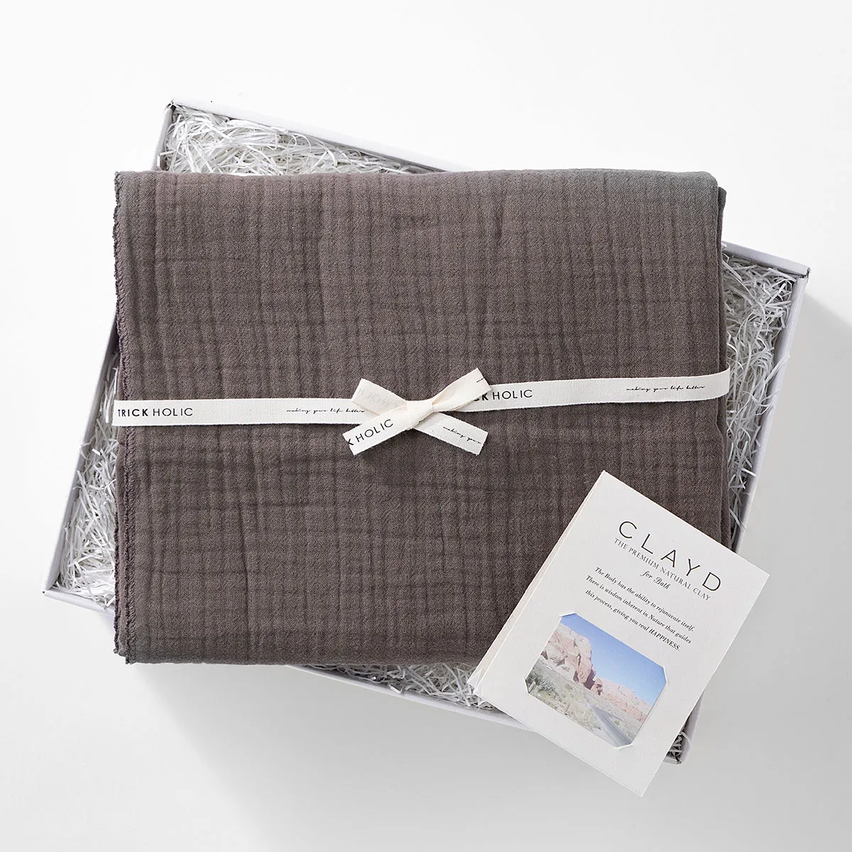 BATH TIME BOX / クレイ入浴料 1day+ブランケット /  チャコール