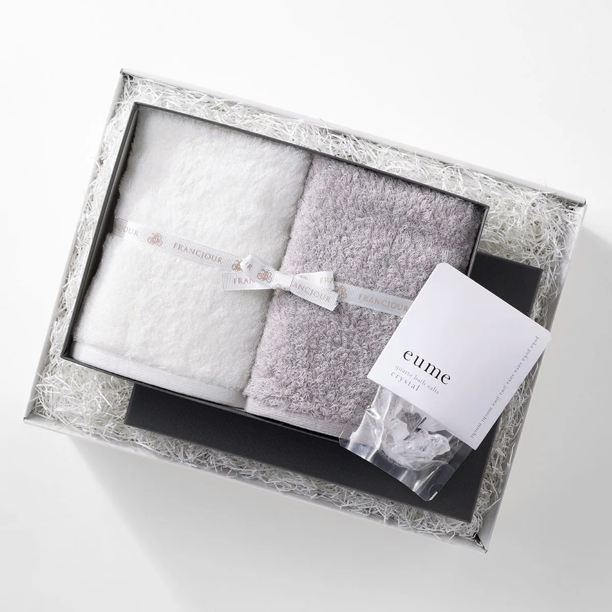 BATH TIME BOX / クォーツバスソルト 3days+フェイスタオル2枚 /  クリスタル